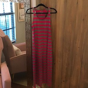 striped maxi dress